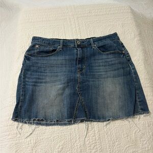 Signature by Levi Strauss Distressed Denim Mini Skirt